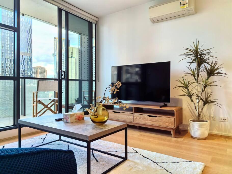 Апартаменти Charming 1Br Southbank W Balcony & Free Parking#Ti22 Мельбурн Екстер'єр фото